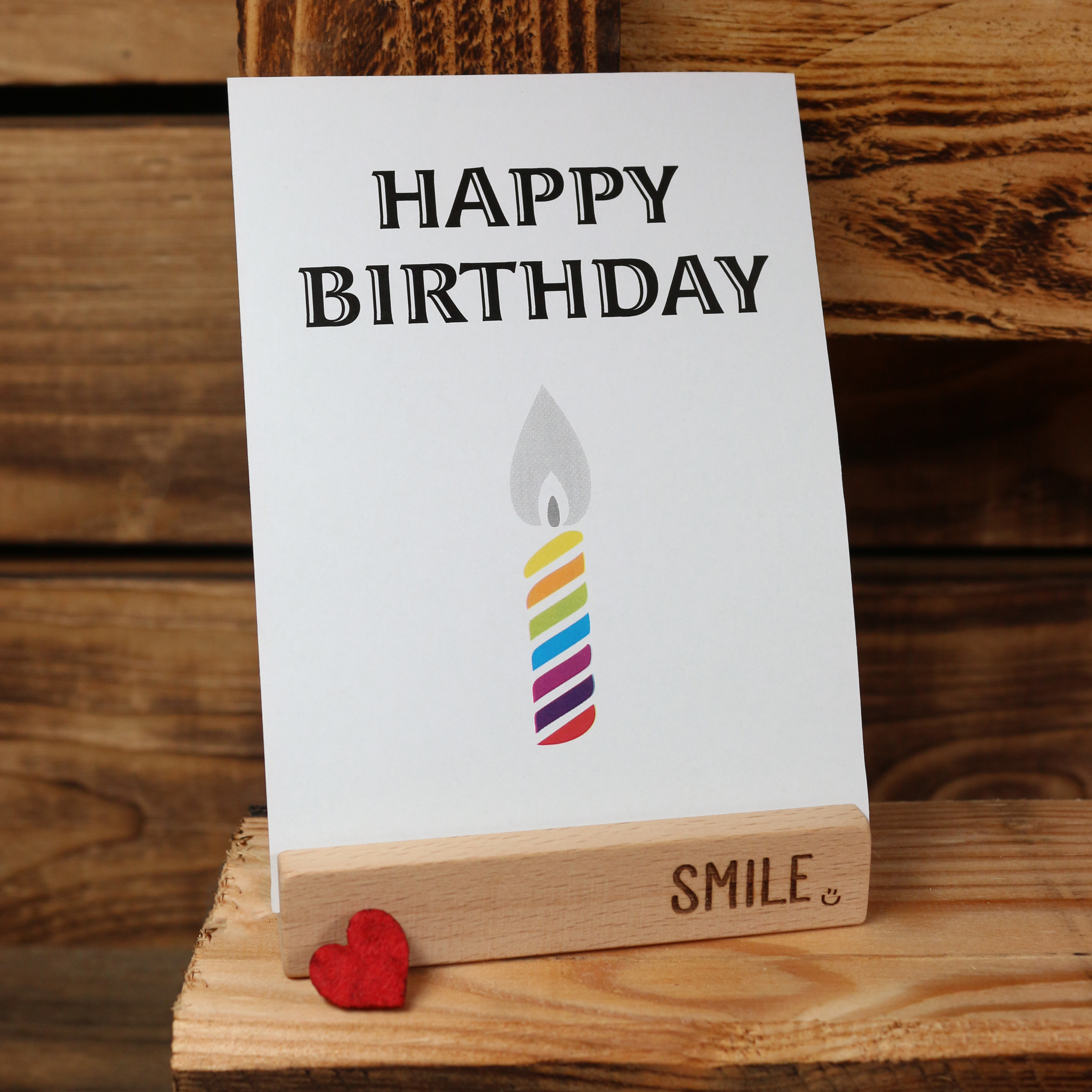 Kartenhalter für Gutschein oder Foto "Smile"