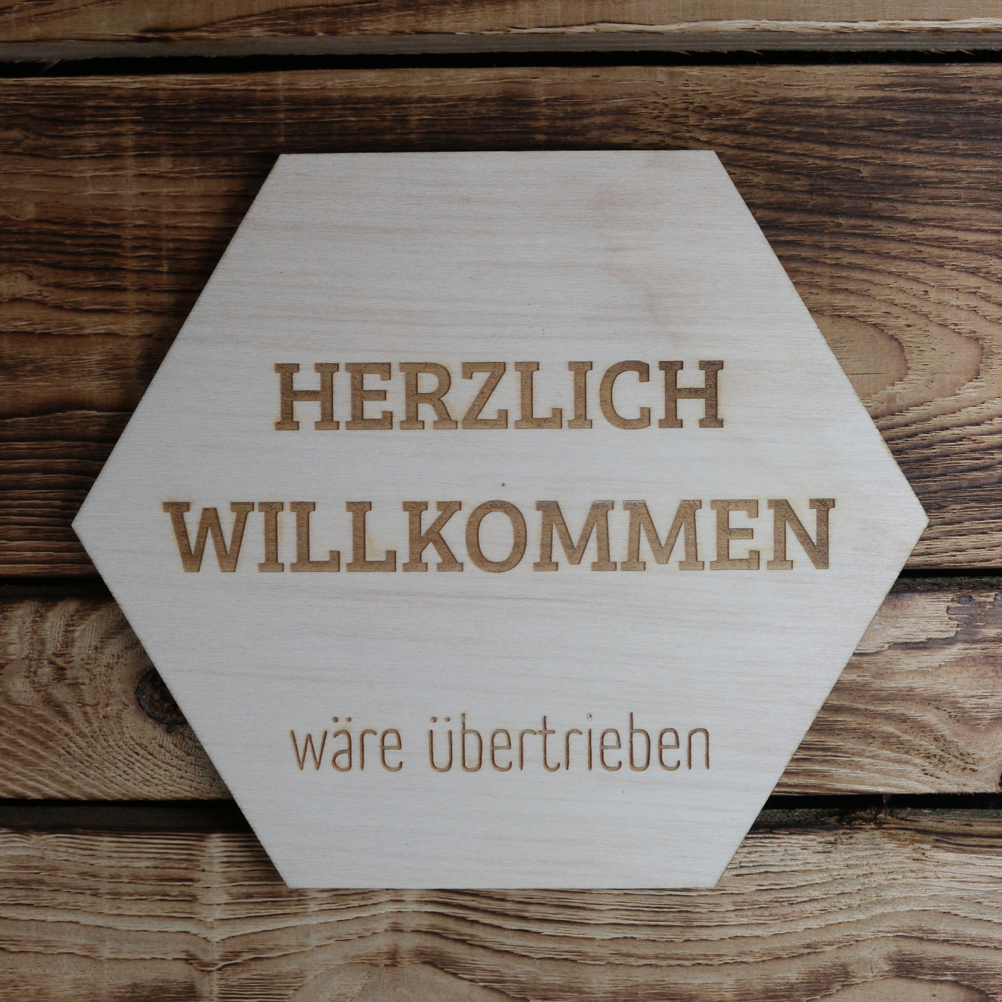Hexagon aus Holz zum Selbstgestalten
