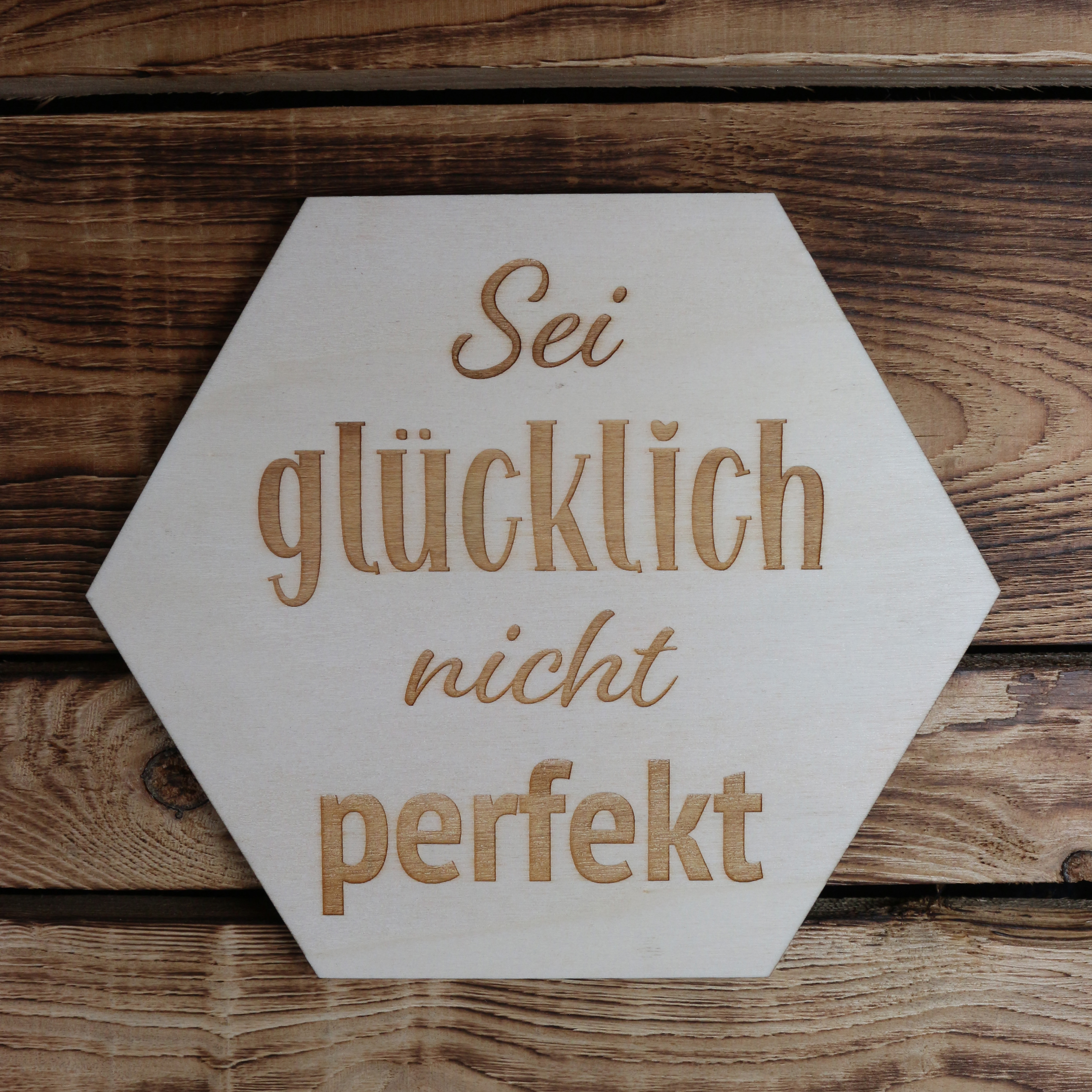 Hexagon aus Holz zum Selbstgestalten