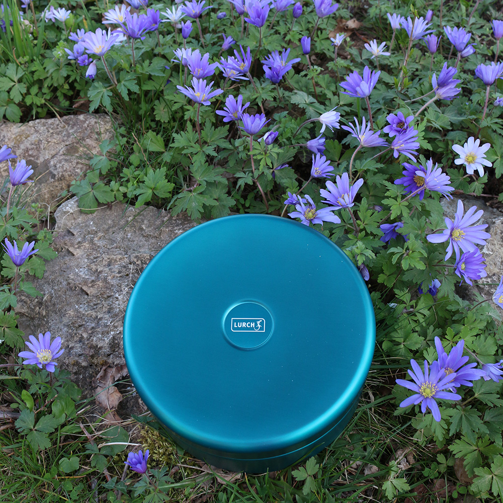 Isolierlunchbox 1000 ml rund wasserblau
