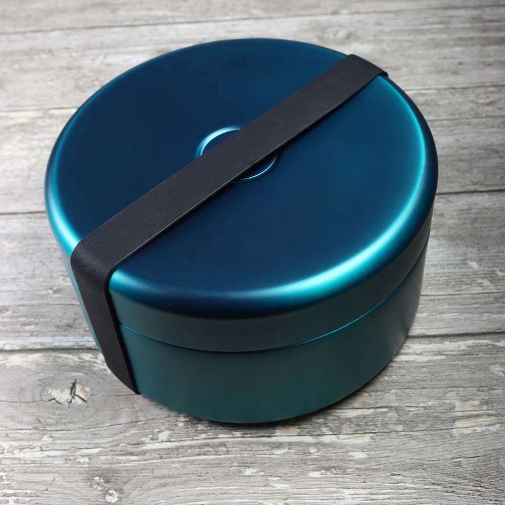 Isolierlunchbox 1000 ml rund wasserblau
