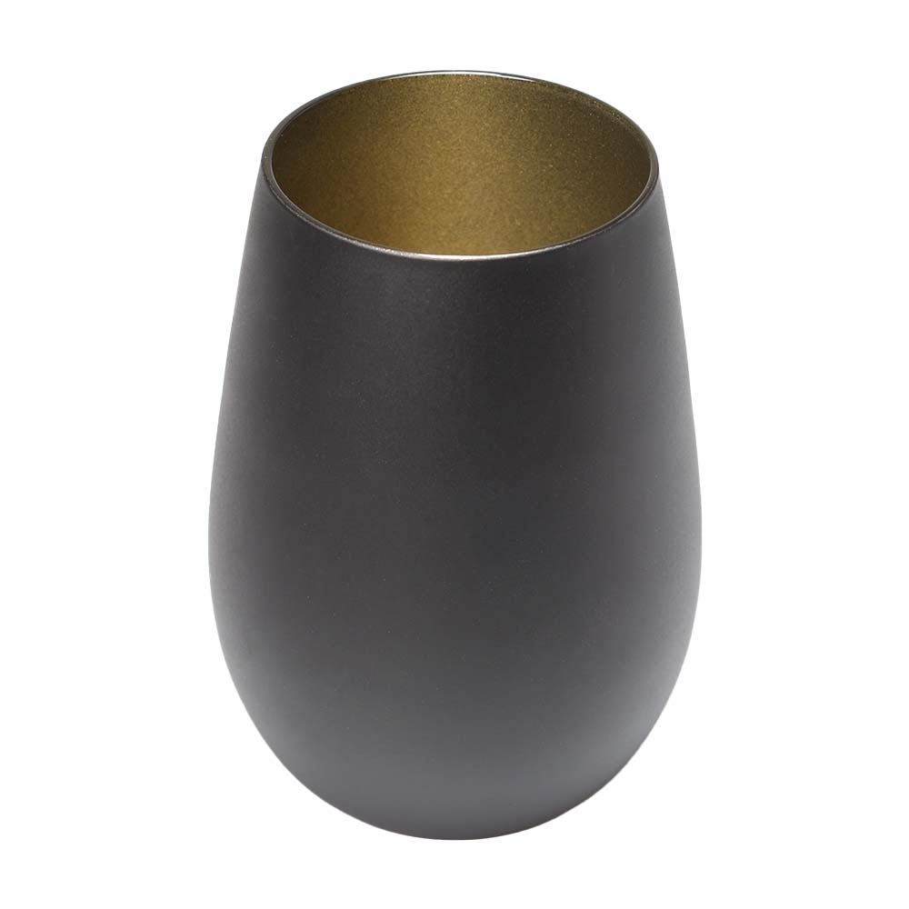 Wasserglas "Elements" schwarz gold