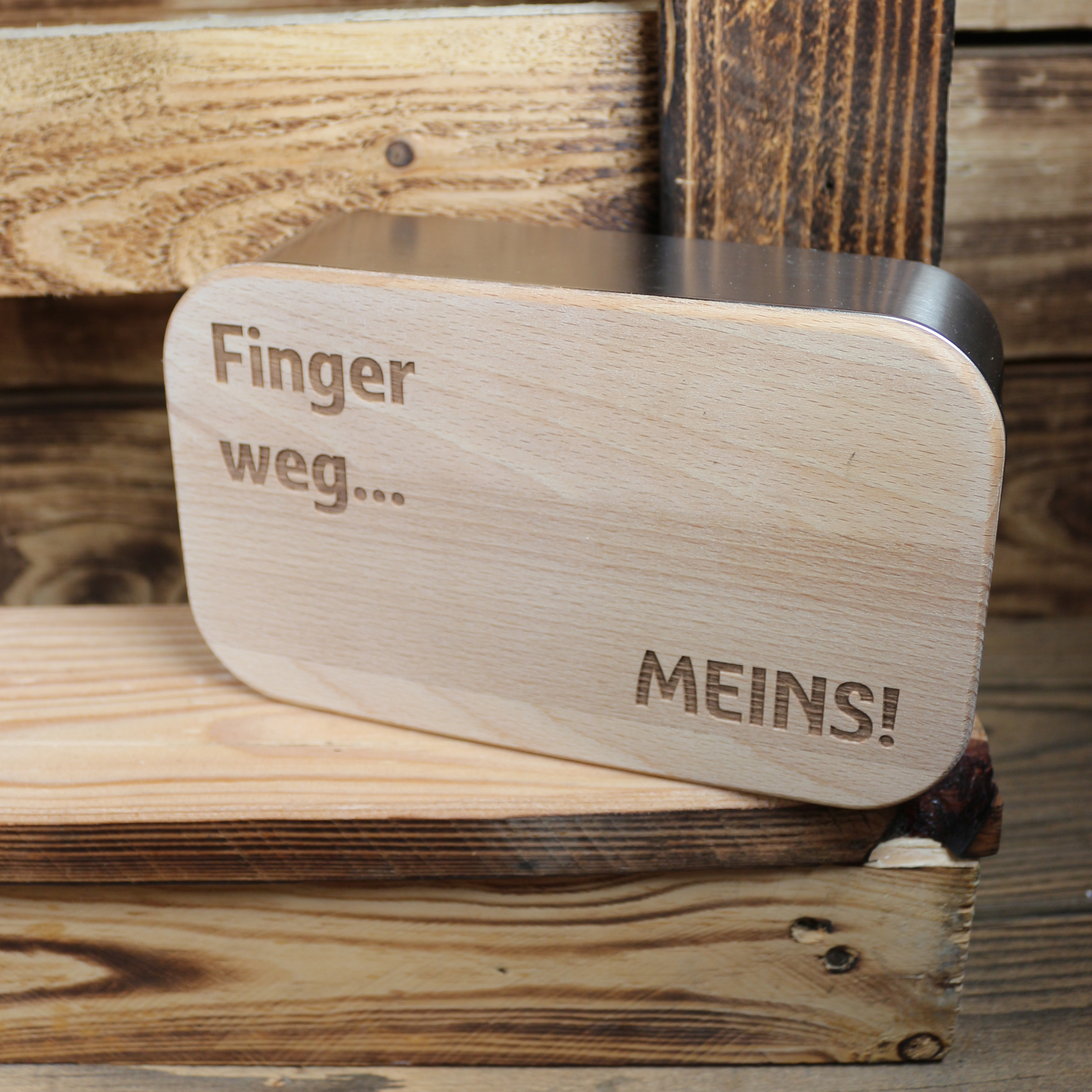 Lunchbox "Premium Waldpicknick""Finger weg... meins"