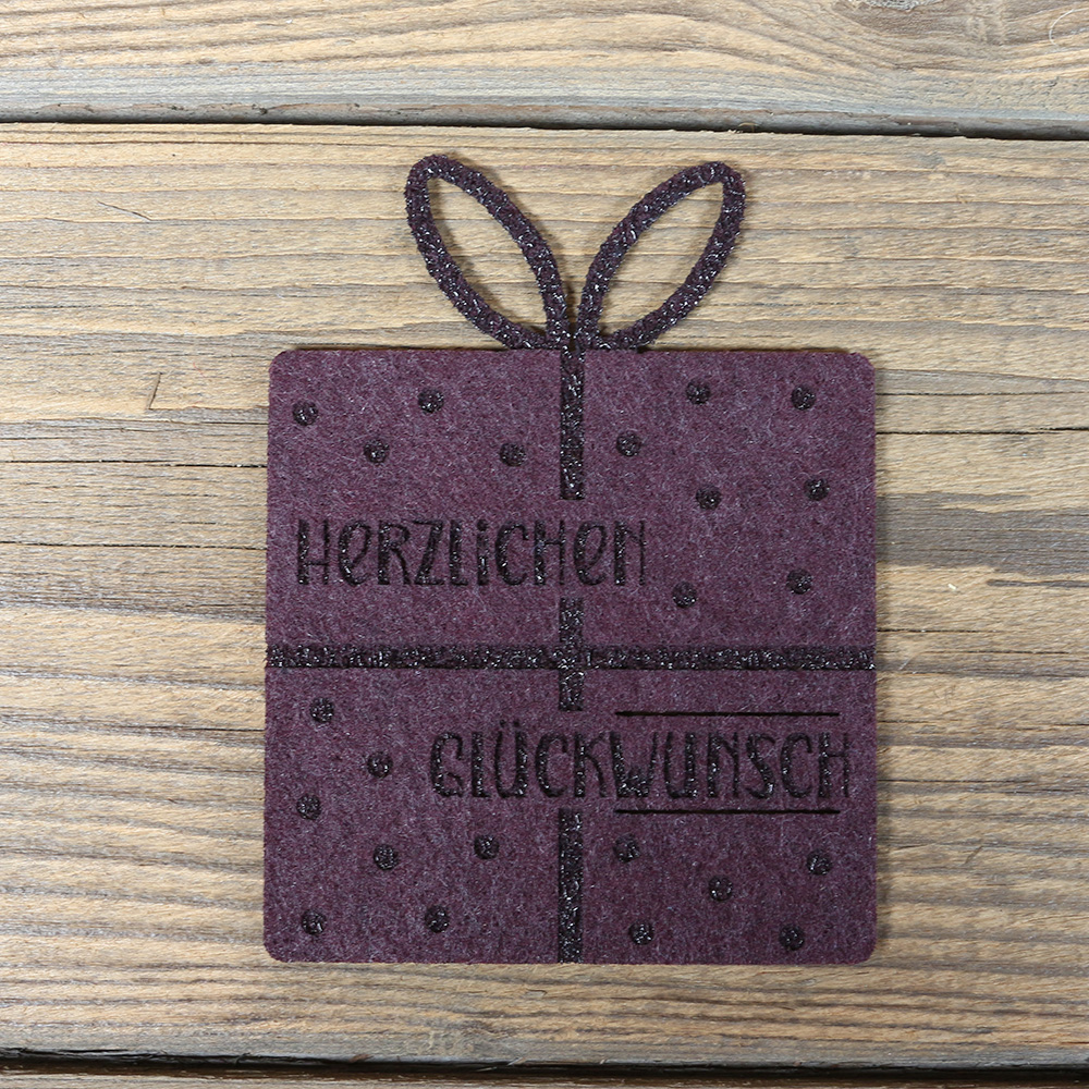 Geldscheinverpackung aus Filz - Geschenk