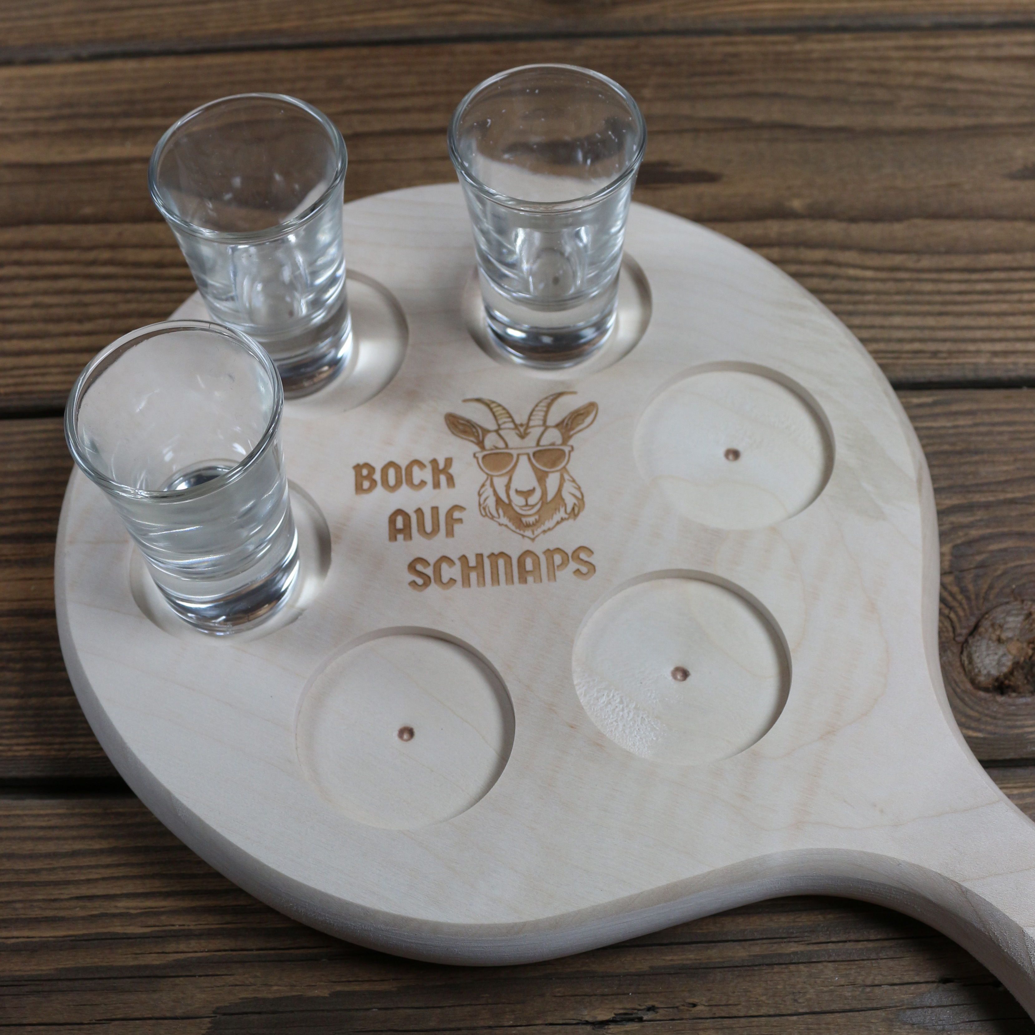 Schnapsbrett "Bock auf Schnaps"