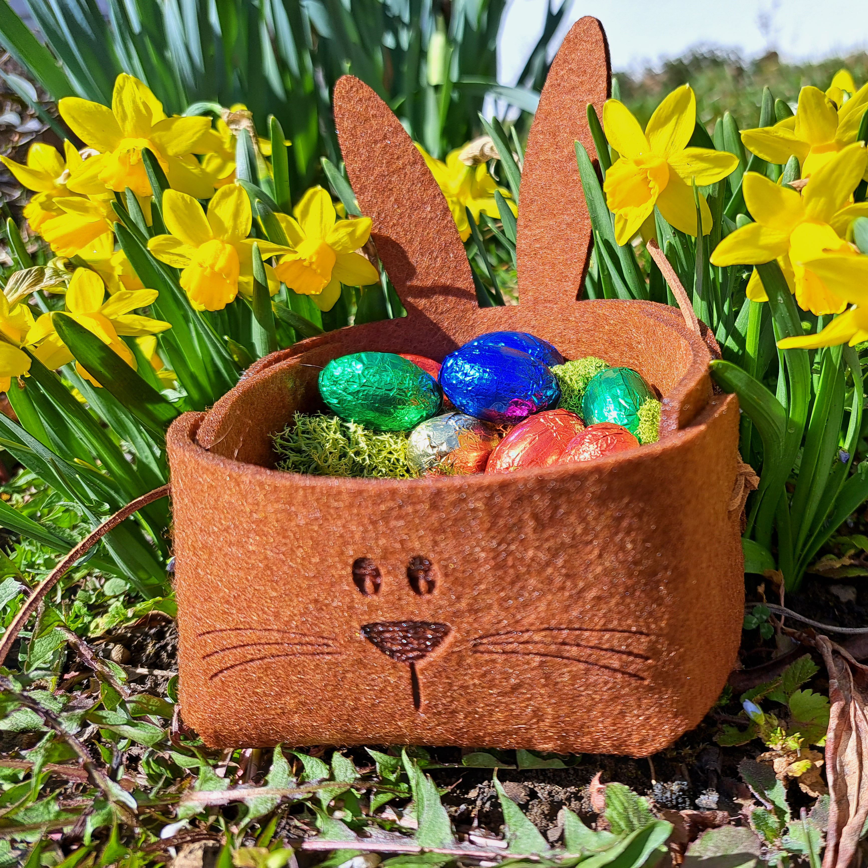 Osterkörben "Hase" hellbraun