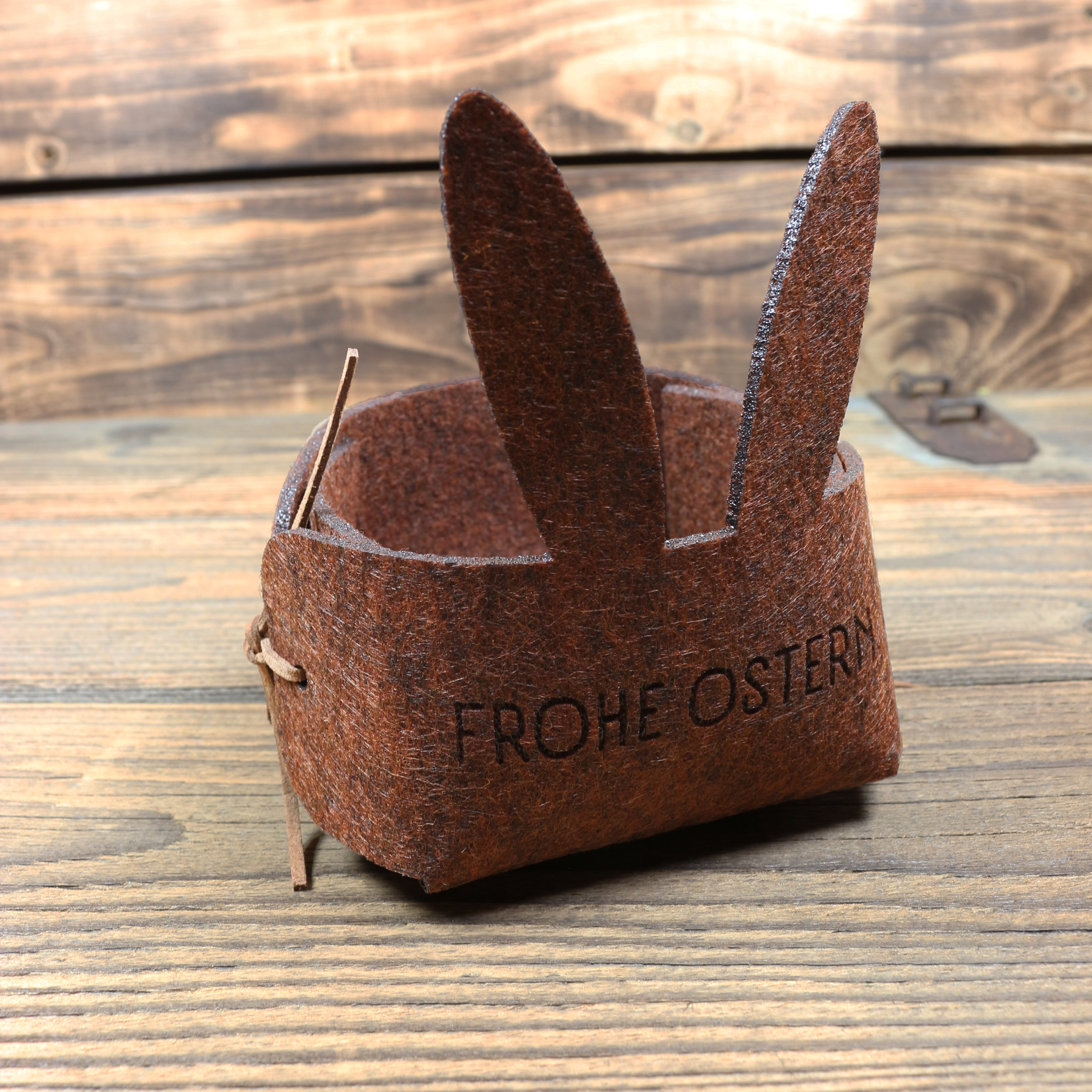 Osterkörbchen "Hase" dunkelbraun
