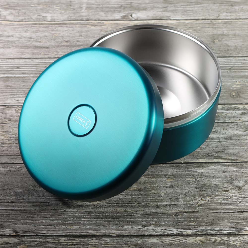 Isolierlunchbox 1000 ml rund wasserblau