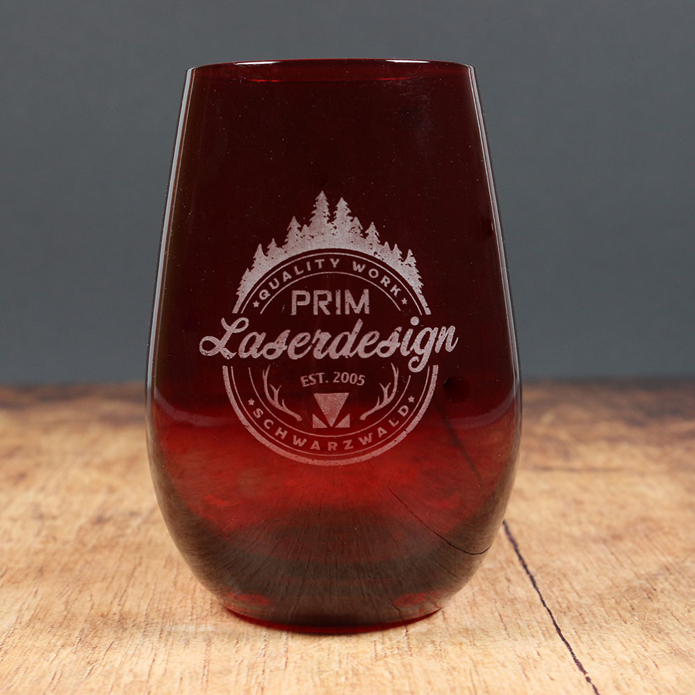 Wasserglas "Elements" rot