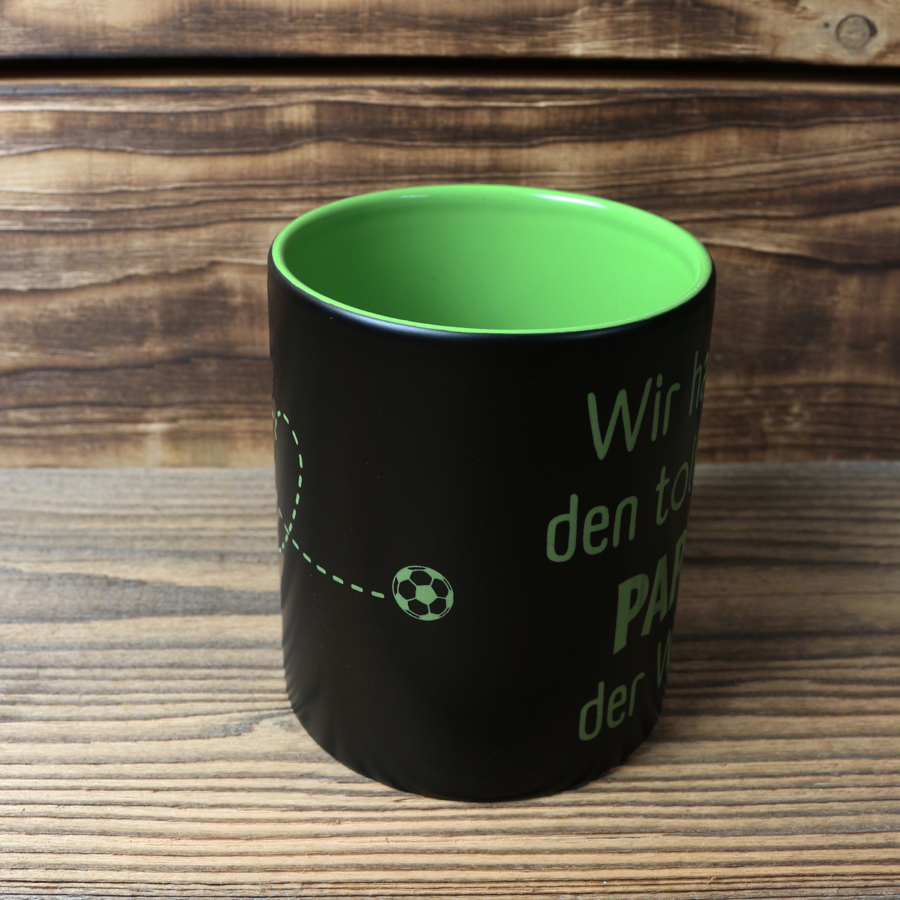 Tasse "Glück gehabt - Wir haben den tollsten Papa der Welt"