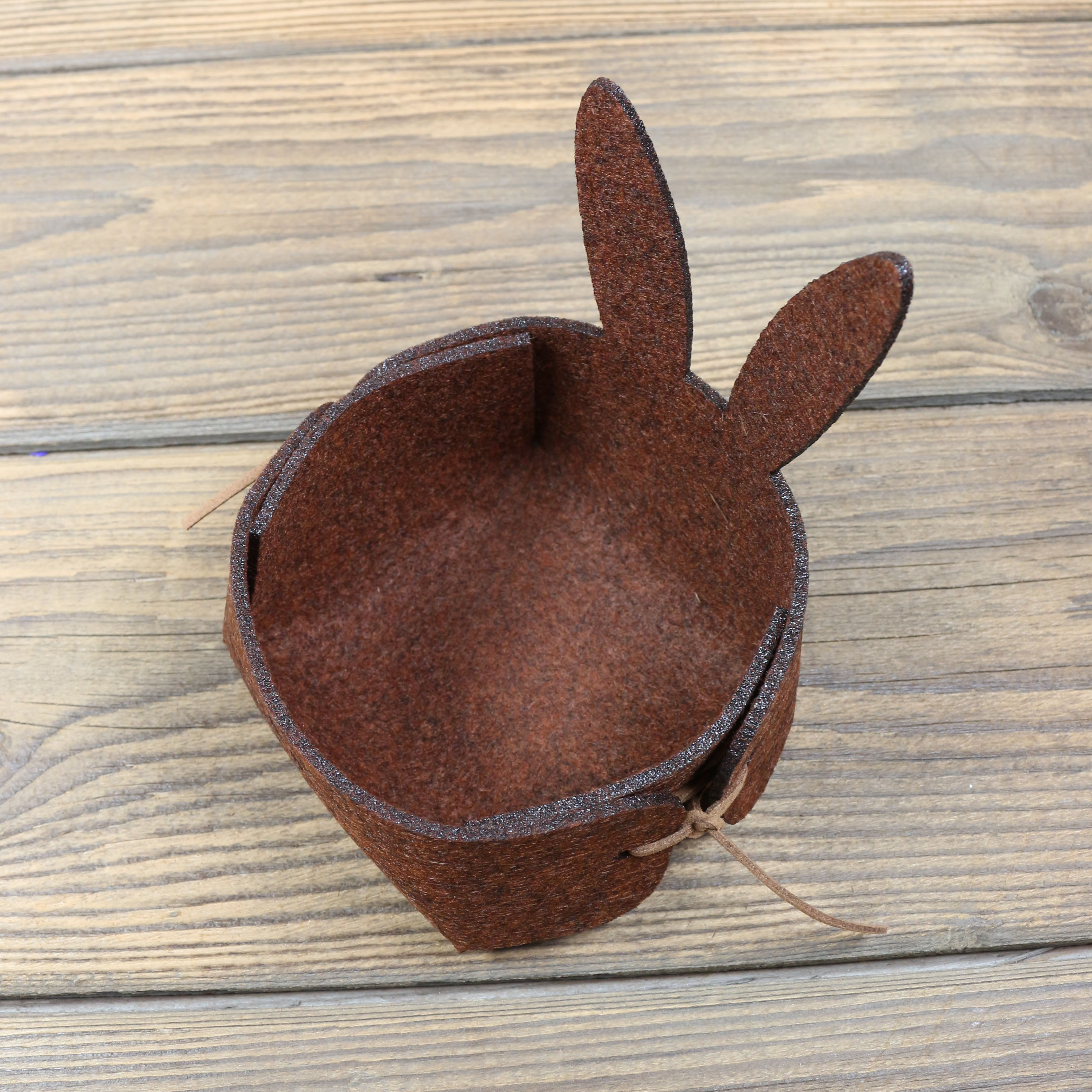 Osterkörbchen "Hase" dunkelbraun