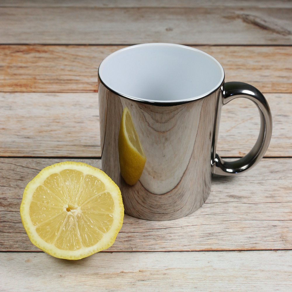Metallic-Effekt Tasse silber