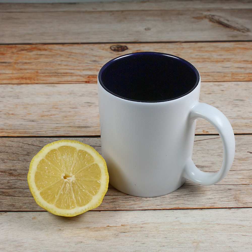 Tasse weiß mit cobaltblauer Innenseite