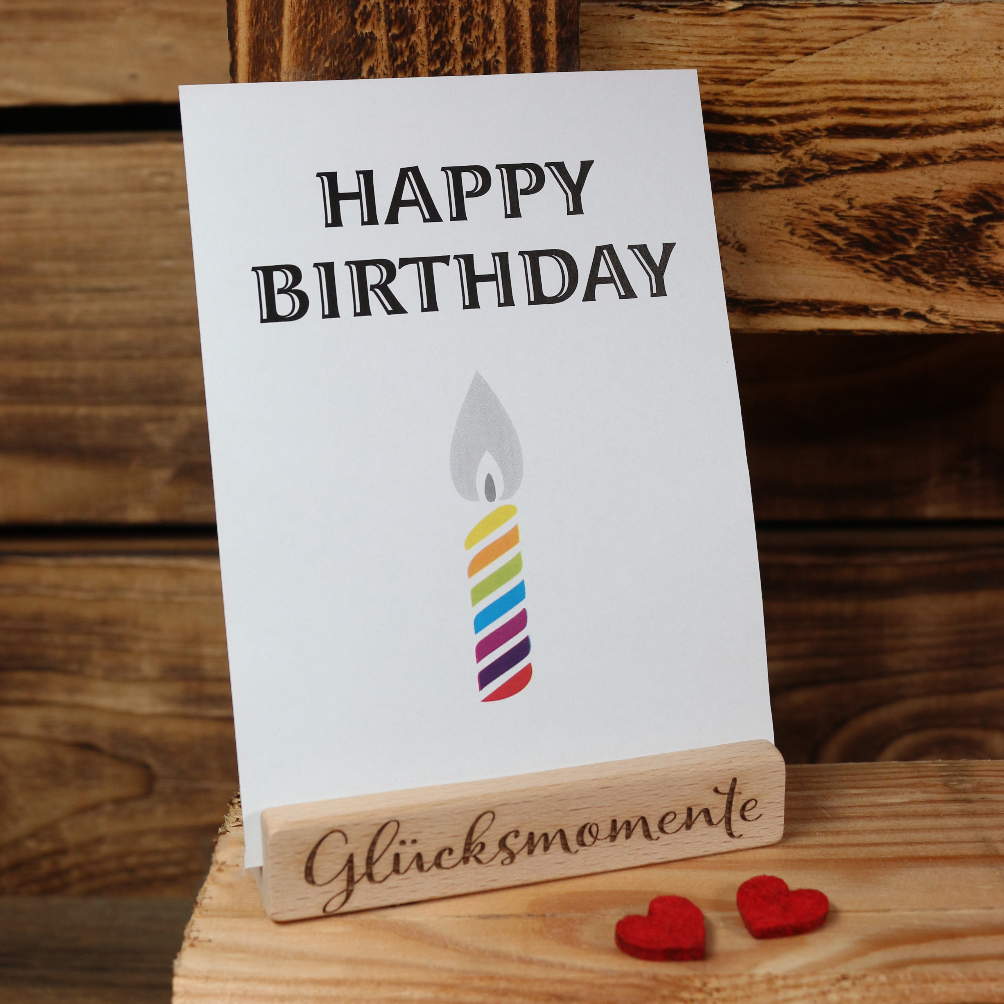 Kartenhalter für Foto "Glücksmomente"