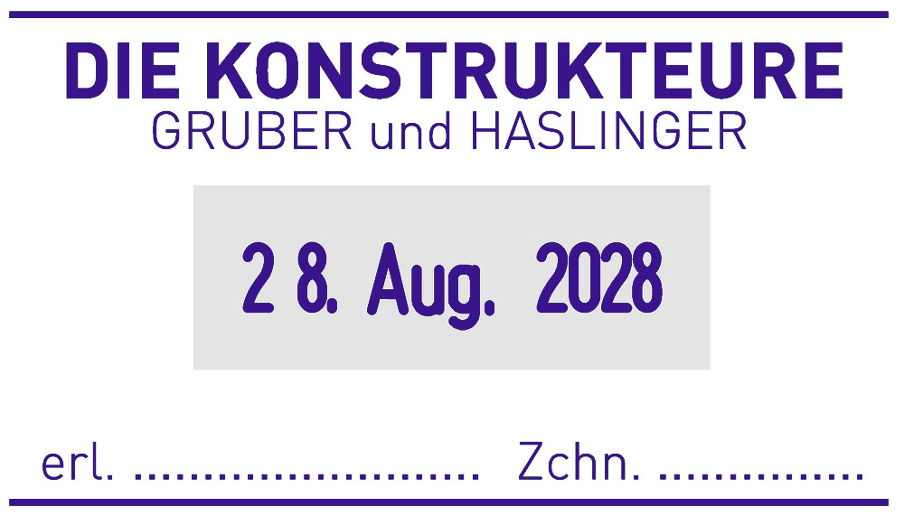 5440 trodat Professional Datumstempel 49 x 28 mm  Stempelkissen: violett