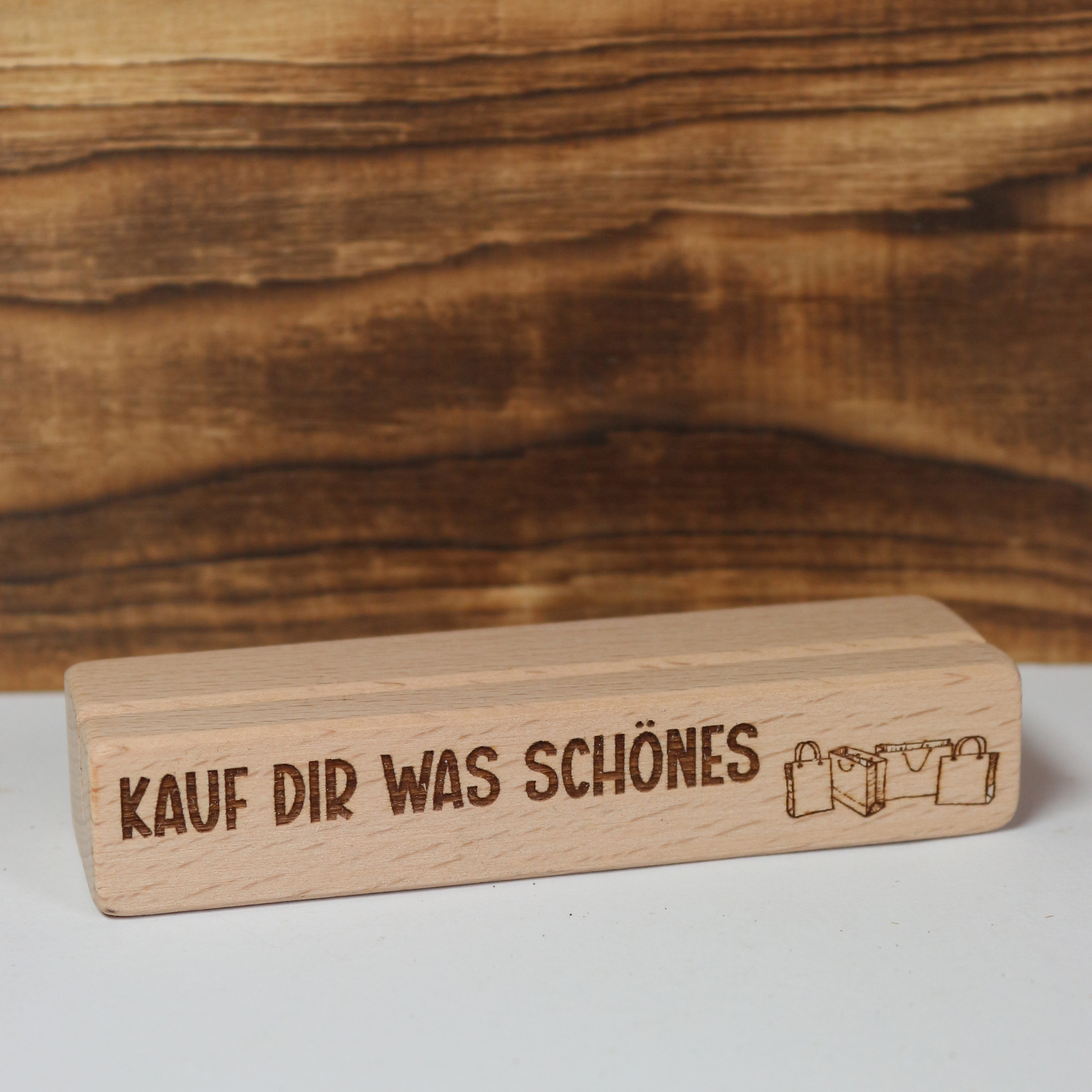 Kartenhalter für Gutschein "Kauf Dir was Schönes"