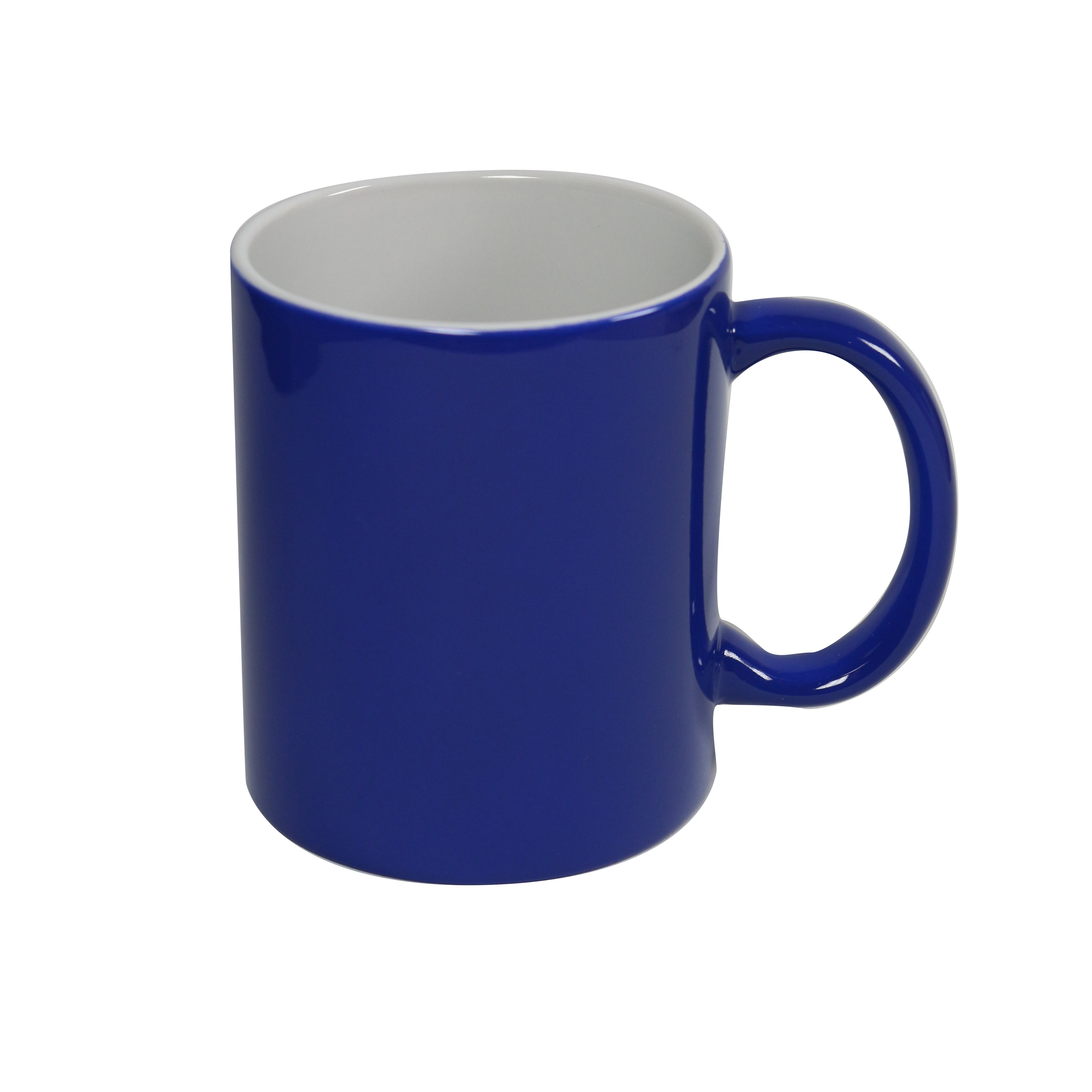 Blaue Tasse mit weißer Innenseite
