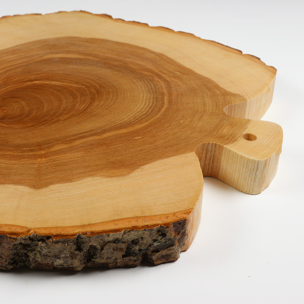 Rindenscheibe in Apfelform 23-26 cm